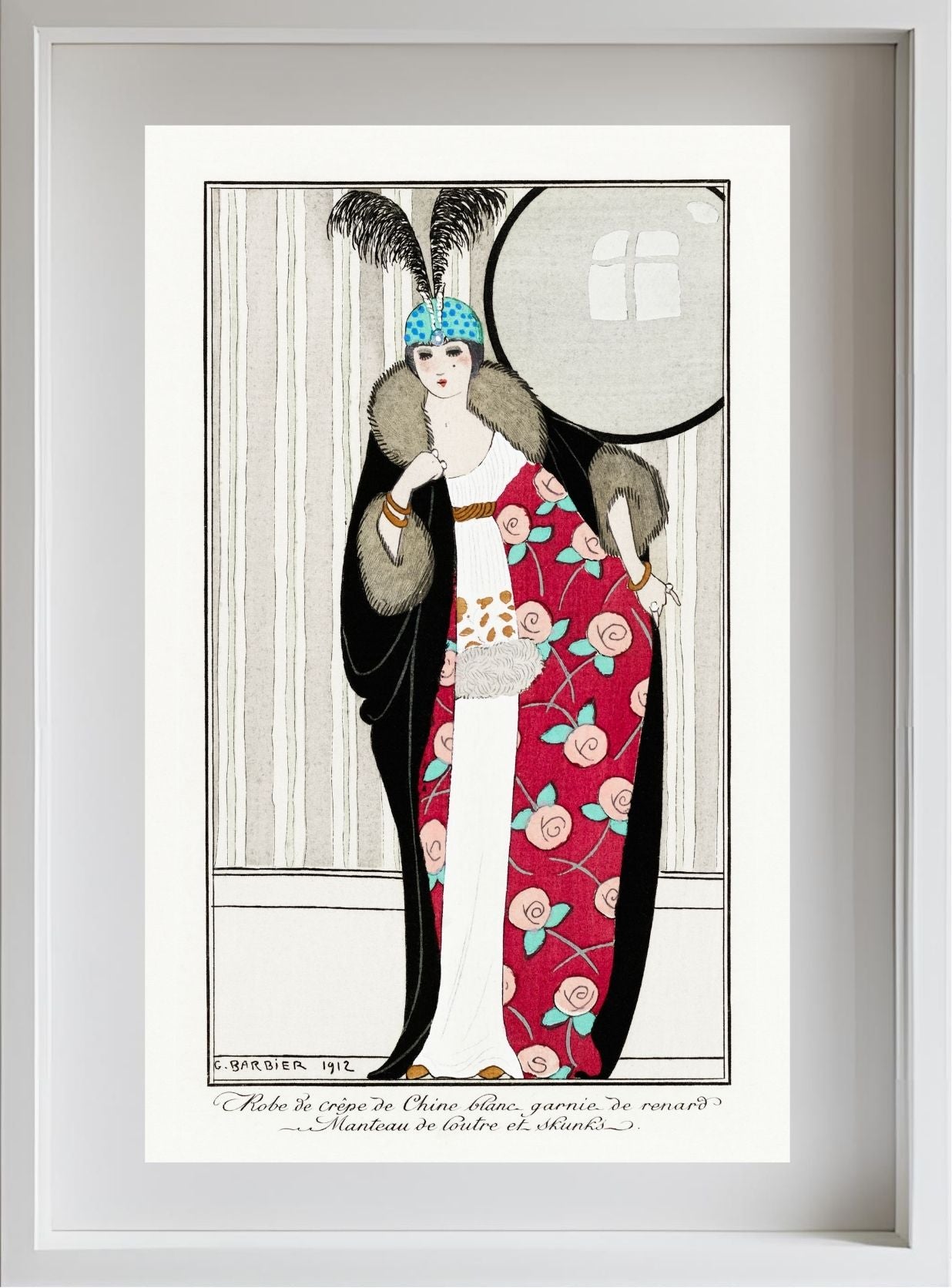 Robe de Crêpe de Chine Blanc
