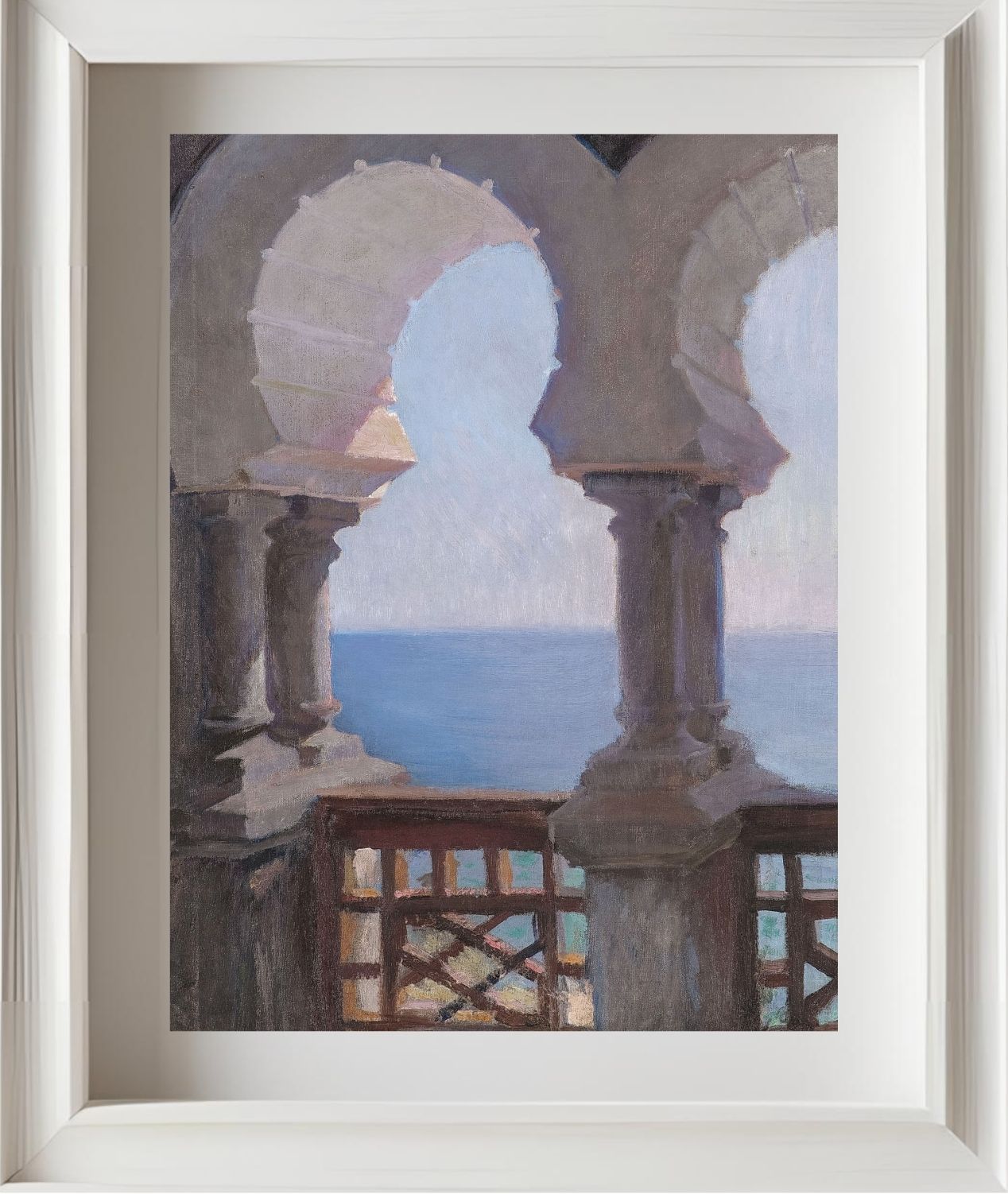 Moorish porch of the Bakhchi-Dere villa in Yalta. From the journey to Crimea