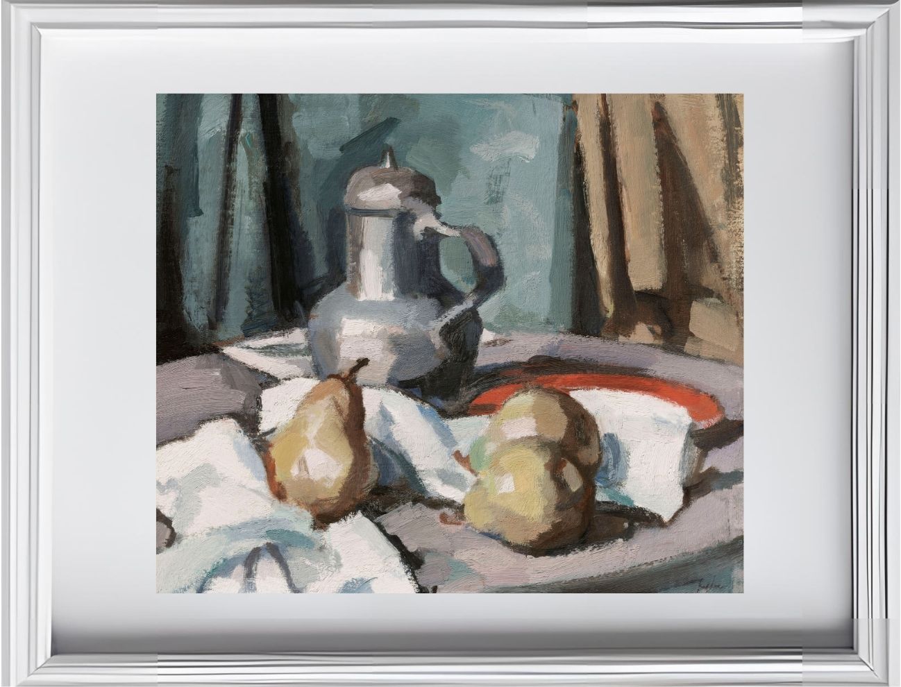 Pewter Jug and Pears