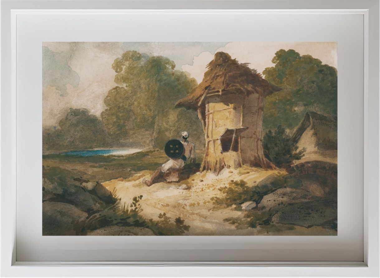 A watchman at a lookout post, Bengal