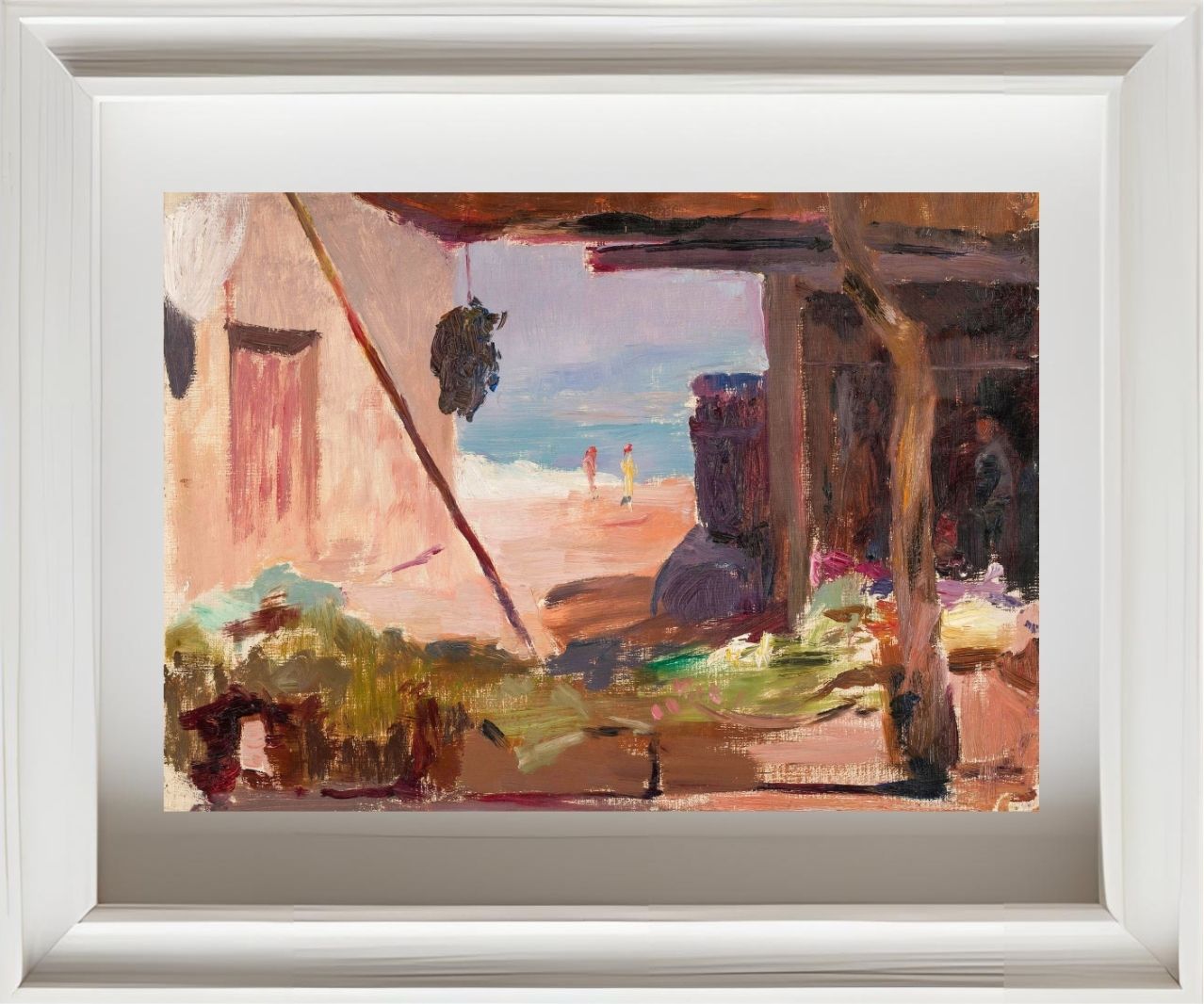 Fragment of buildings at the seaside. From the journey to Constantinople