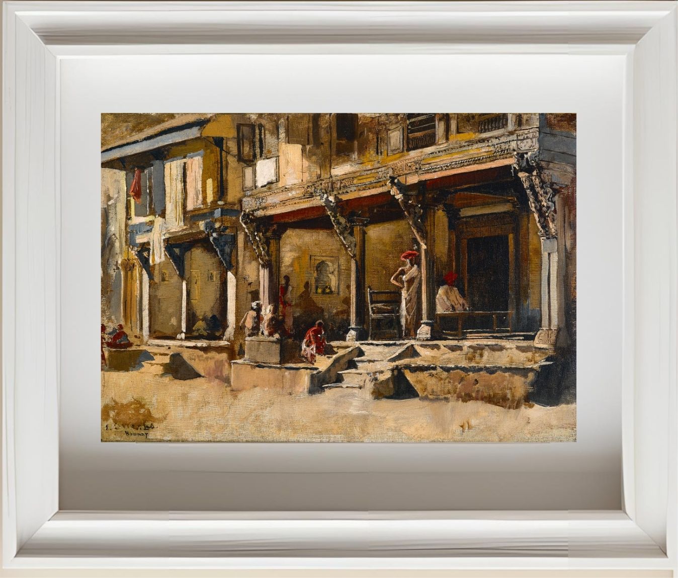 Merchants along a street in Bombay