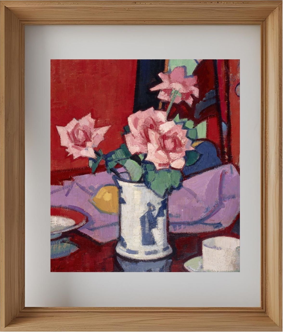 Pink Roses, Chinese Vase