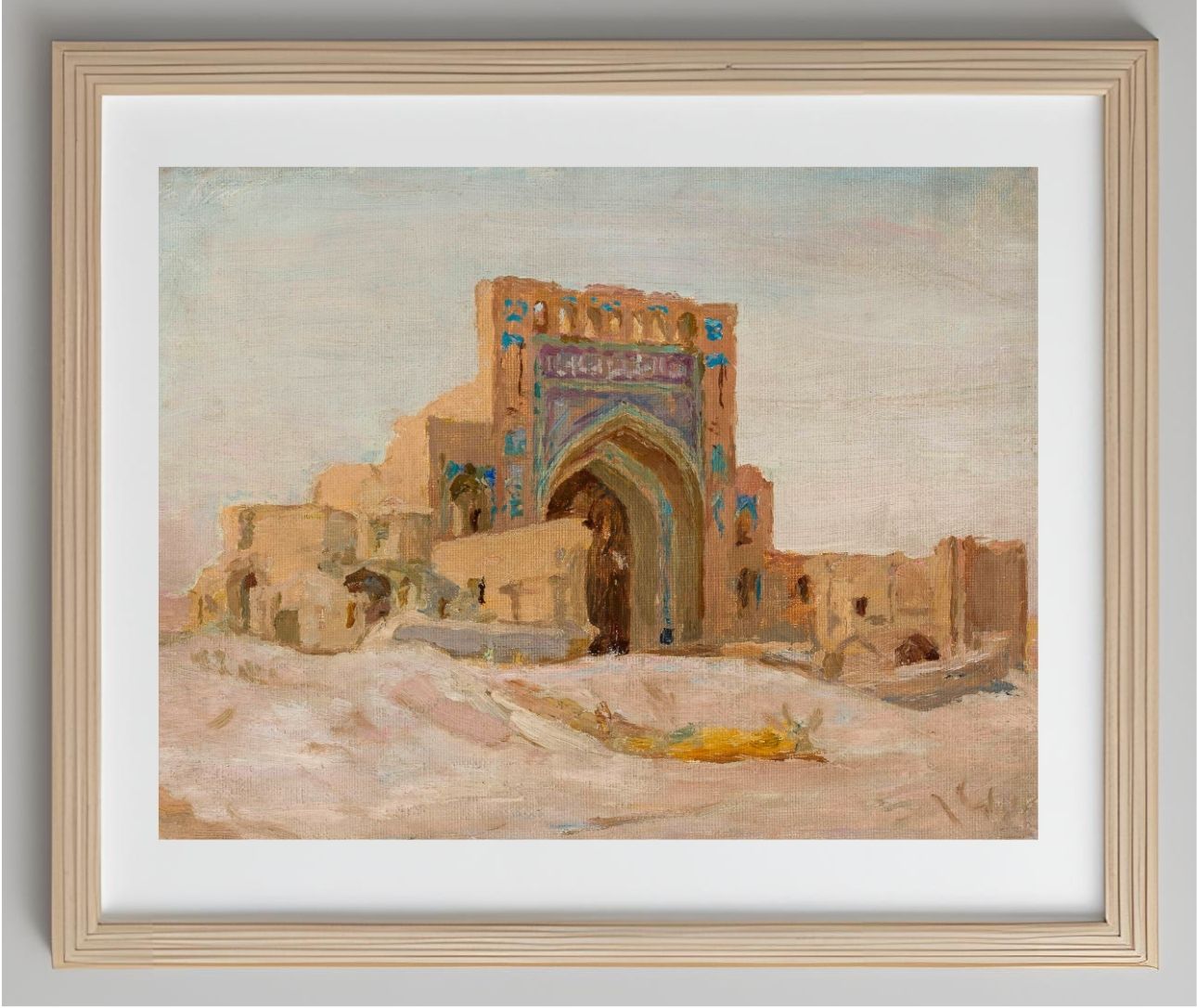 Old Persian mosque. From the journey to Turkestan