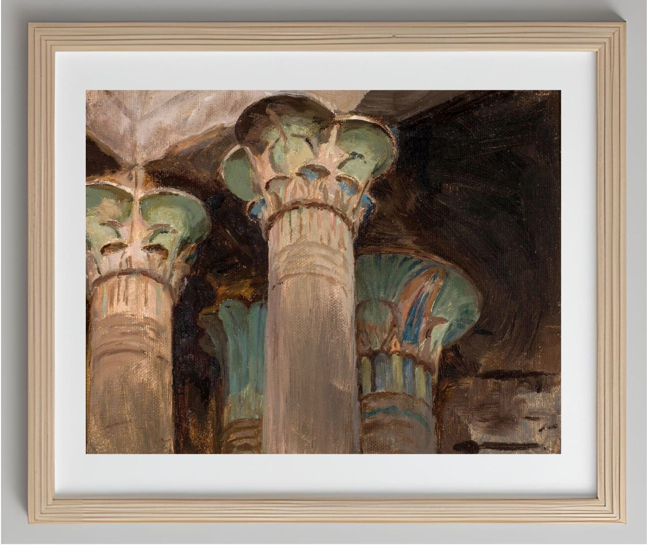 Isis – capitals in the temple of Isis. From the journey to Egypt