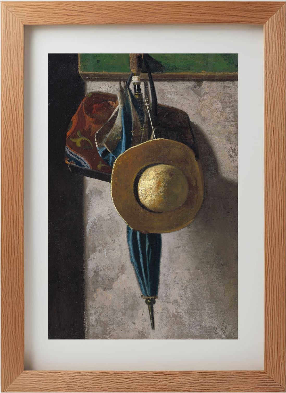 Straw Hat, Bag and Umbrella