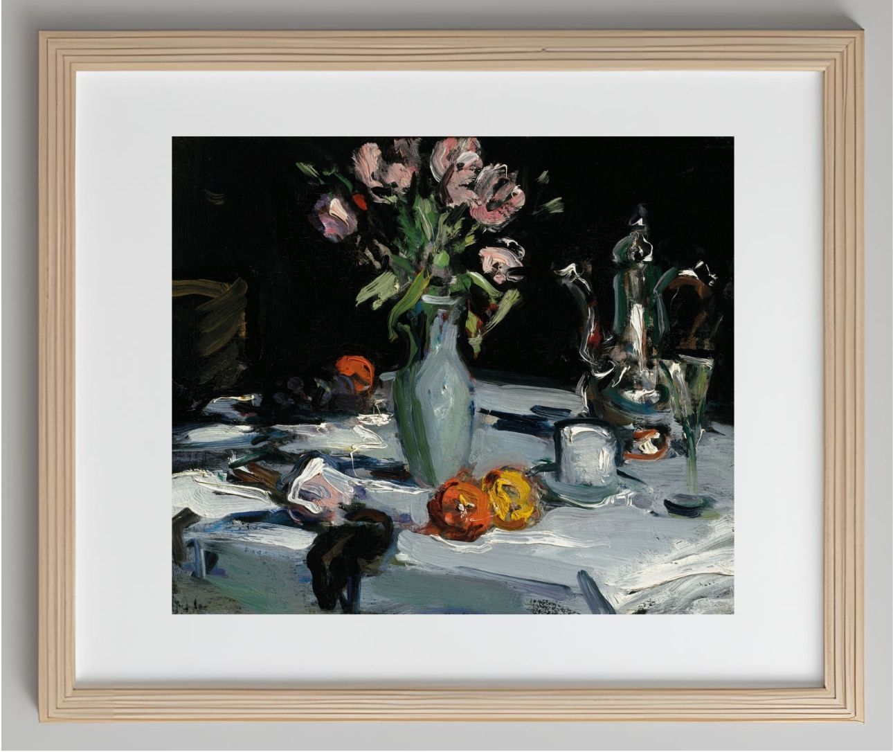 Tulips and a Coffee Pot