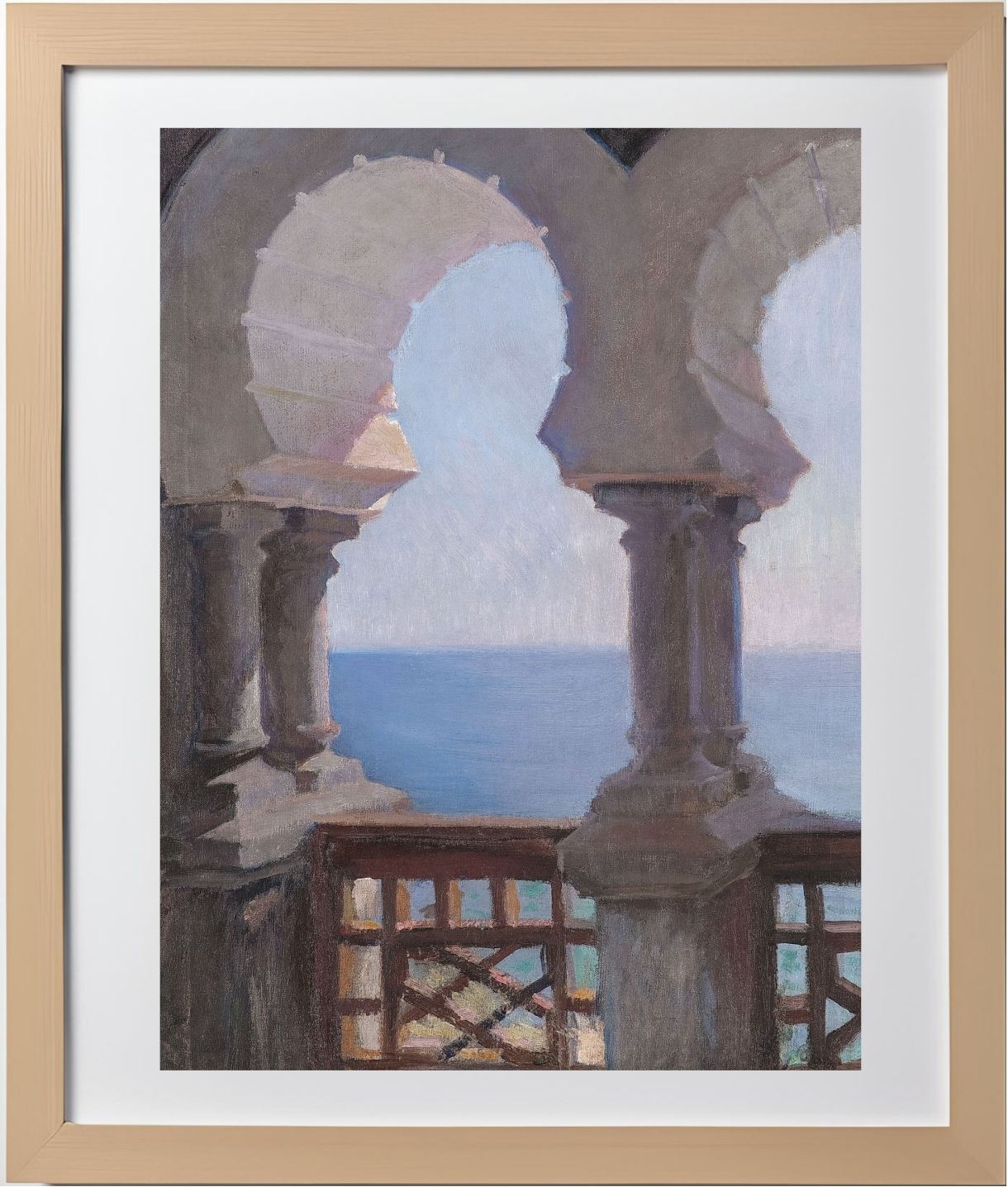 Moorish porch of the Bakhchi-Dere villa in Yalta. From the journey to Crimea
