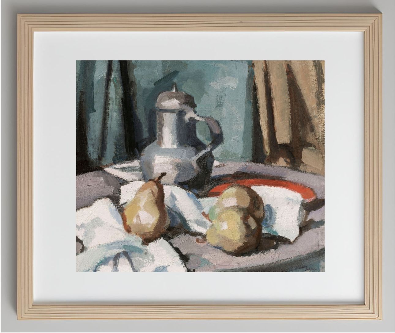 Pewter Jug and Pears