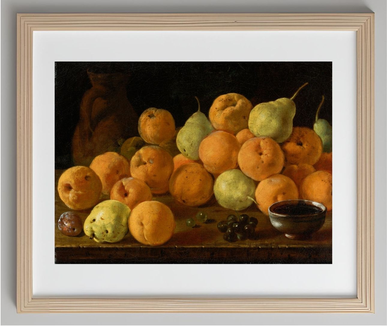 Still Life With Peaches, Pears And Grapes