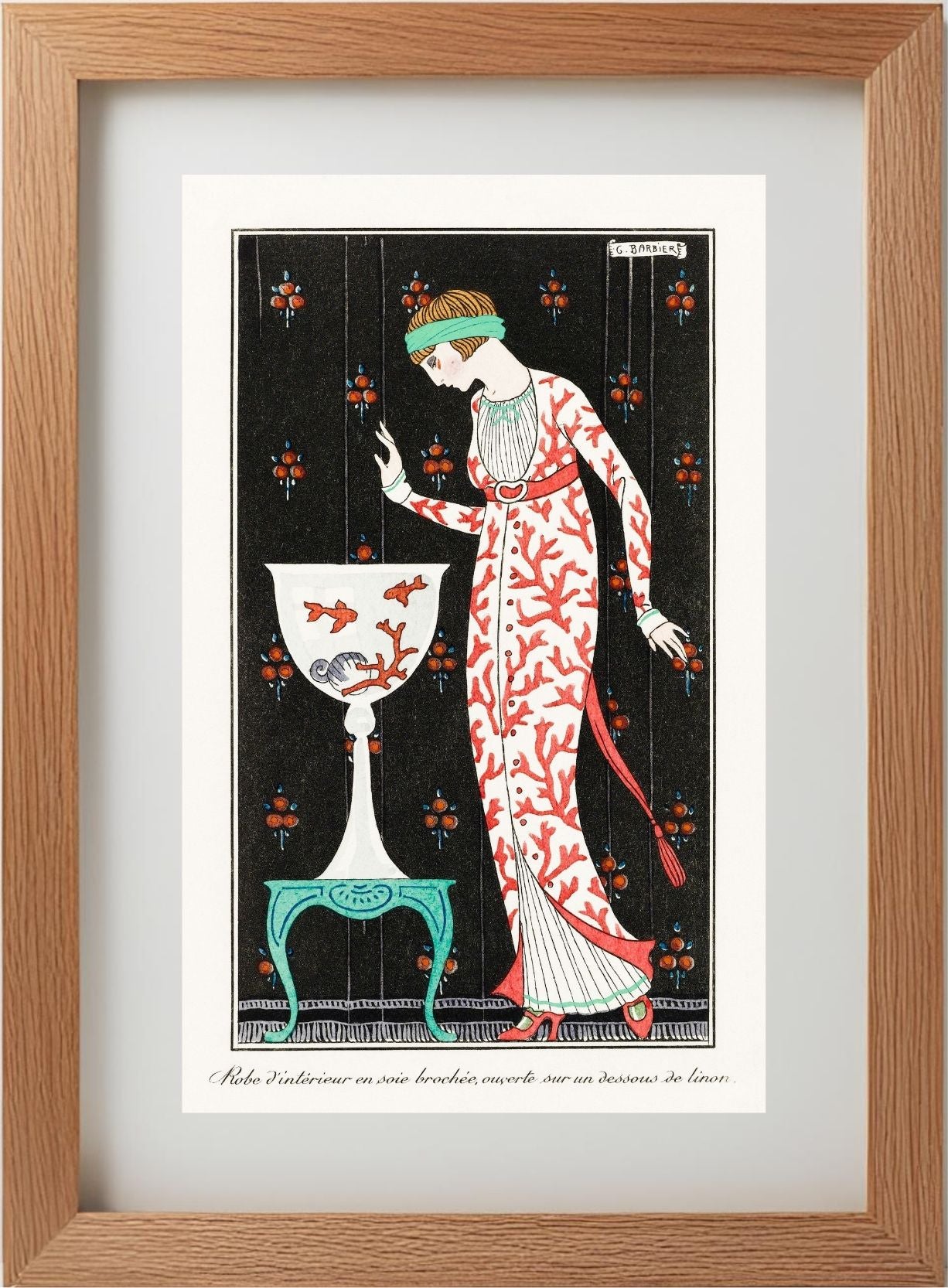 Robe d'Intérieur en Soie Brochée