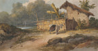 A Hut by a River with a Cow, Bengal