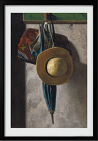 Straw Hat, Bag and Umbrella