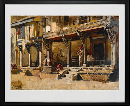 Merchants along a street in Bombay