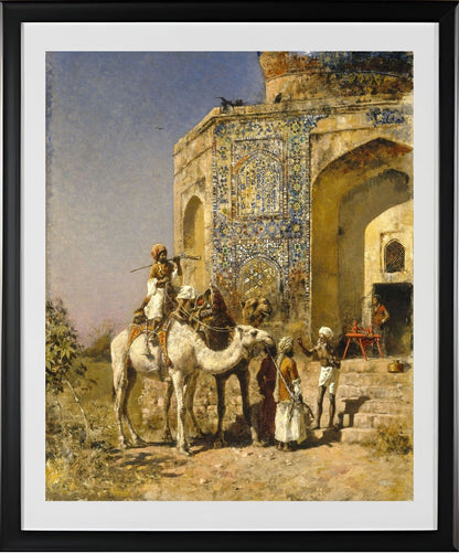 The Old Blue-Tiled Mosque Outside of Delhi, India