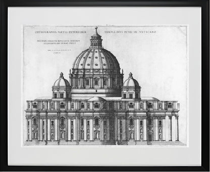 Elevation Showing the Exterior of Saint Peter's Basilica from the South as Conceived by Michelangelo