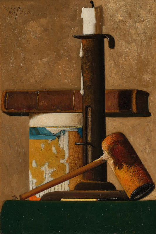 Candlestick, Mug, Pipe and Book