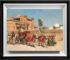 A Wedding Procession before a Palace in Rajasthan
