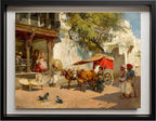 Nautch girls and bullock gharry, Ahmedabad