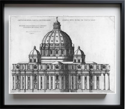 Elevation Showing the Exterior of Saint Peter's Basilica from the South as Conceived by Michelangelo
