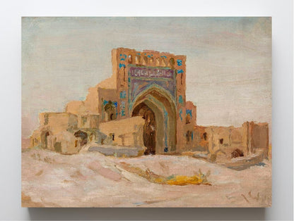 Old Persian mosque. From the journey to Turkestan