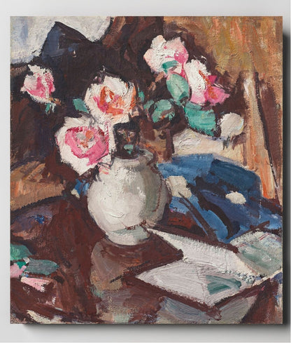 Pink Roses in a Vase