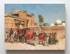 A Wedding Procession before a Palace in Rajasthan