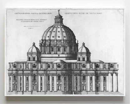 Elevation Showing the Exterior of Saint Peter's Basilica from the South as Conceived by Michelangelo