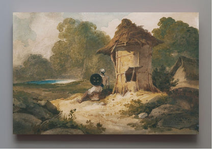 A watchman at a lookout post, Bengal