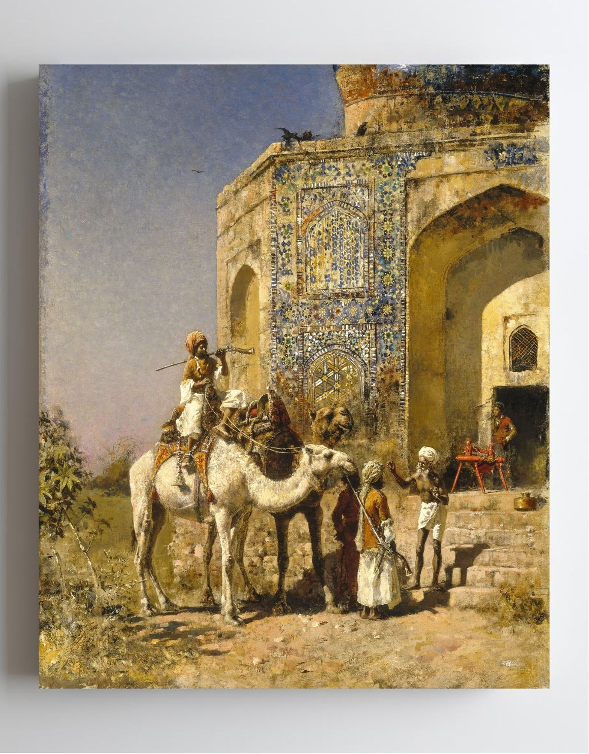 The Old Blue-Tiled Mosque Outside of Delhi, India