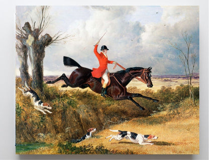 Foxhunting - Clearing a ditch