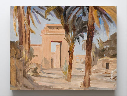 Entrance to the temple in Karnak. From the journey to Egypt