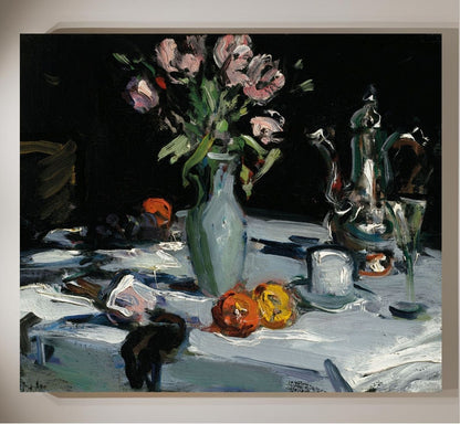 Tulips and a Coffee Pot