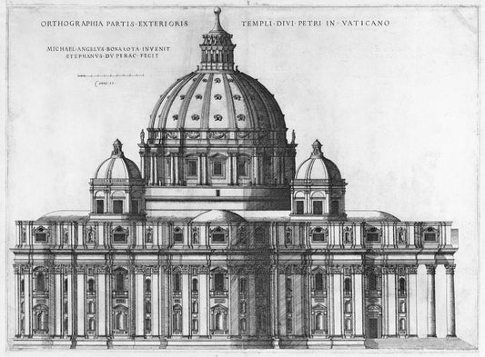 Elevation Showing the Exterior of Saint Peter's Basilica from the South as Conceived by Michelangelo