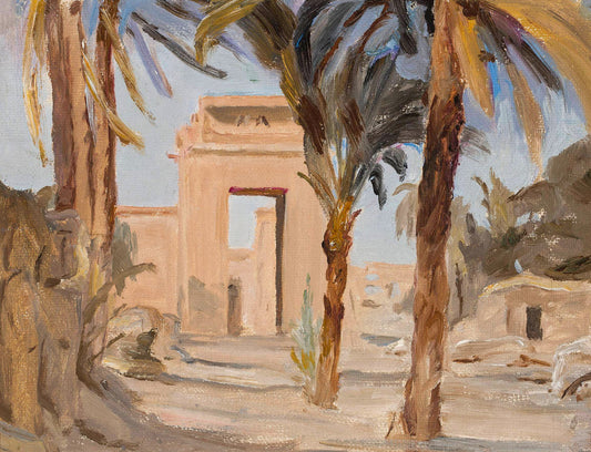 Entrance to the temple in Karnak. From the journey to Egypt