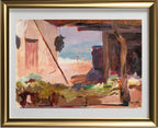 Fragment of buildings at the seaside