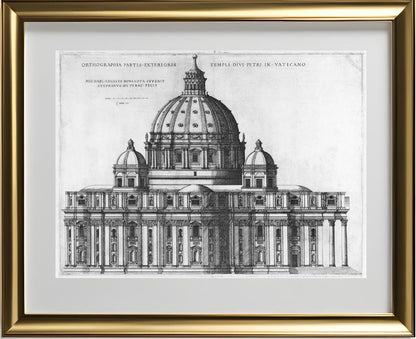 Elevation Showing the Exterior of Saint Peter's Basilica from the South as Conceived by Michelangelo