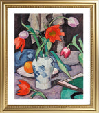Still Life With Tulips And Fan 2