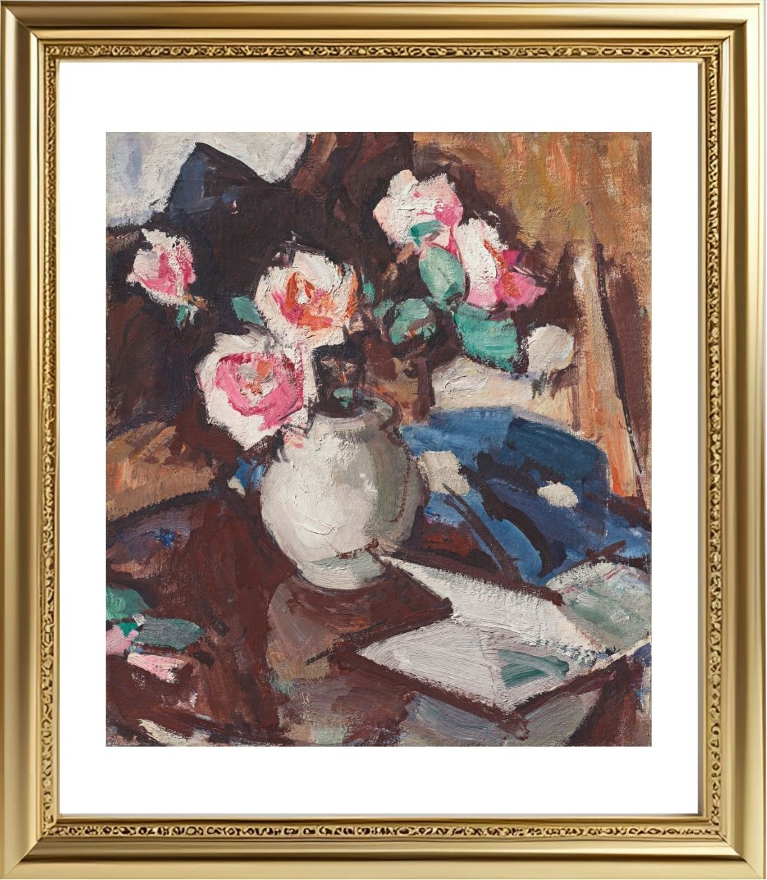 Pink Roses in a Vase