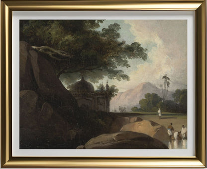 Indian Landscape with Temple