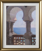 Moorish porch of the Bakhchi-Dere villa in Yalta. From the journey to Crimea