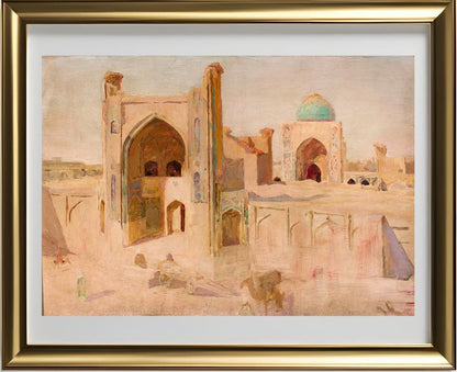 Kalan Mosque in Bukhara. From the journey to Turkestan