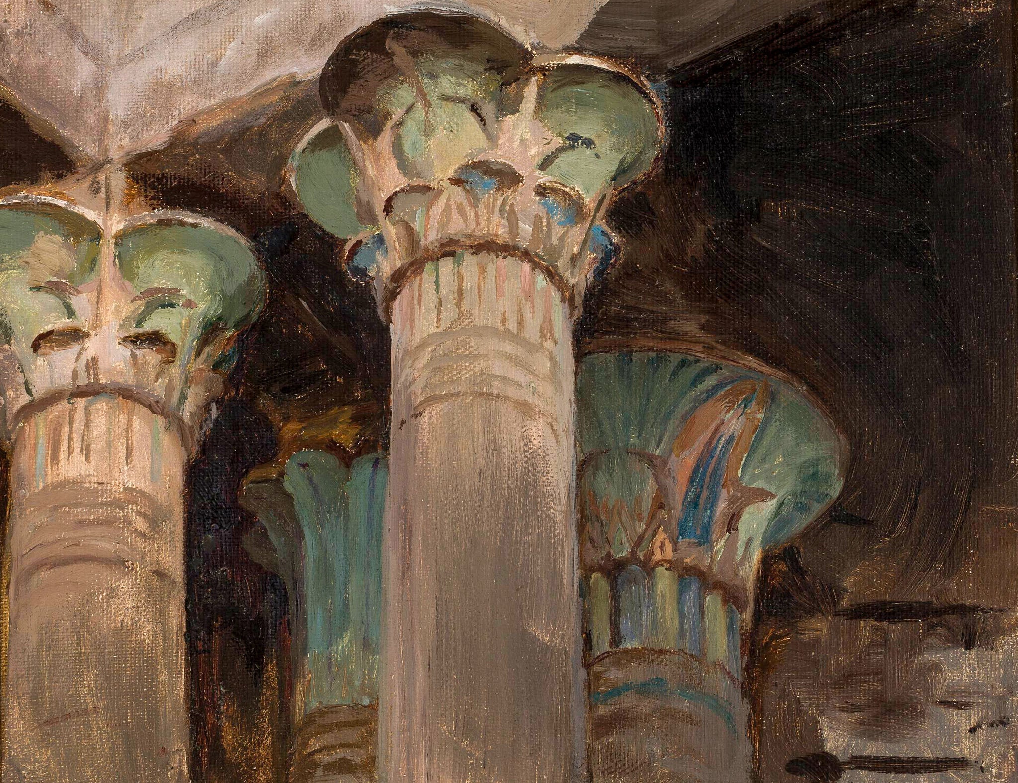 Isis – capitals in the temple of Isis. From the journey to Egypt