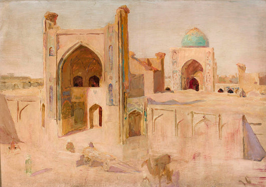 Kalan Mosque in Bukhara. From the journey to Turkestan