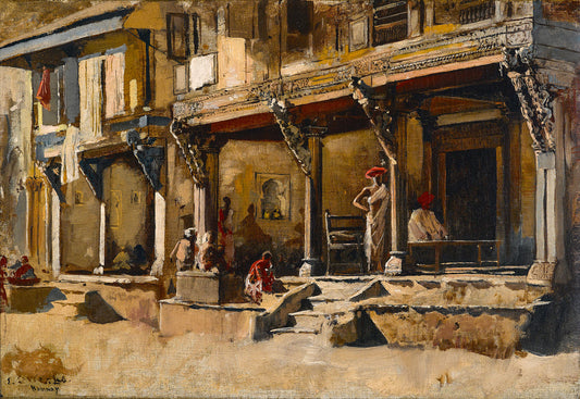 Merchants along a street in Bombay