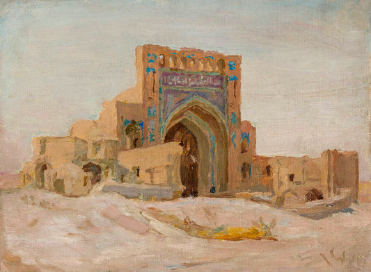 Old Persian mosque. From the journey to Turkestan