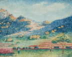 Paysage avec les petites montagnes mauresques