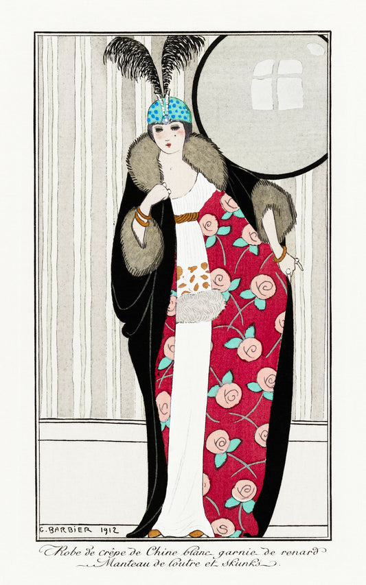 Robe de Crêpe de Chine Blanc