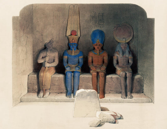 Sanctuary of the Temple of Aboo Simbel Nubia