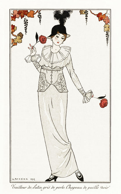 Tailleur de Satin Gris